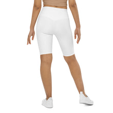 Load image into Gallery viewer, DOTG White Biker Shorts (Long Length)