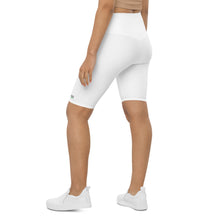Load image into Gallery viewer, DOTG White Biker Shorts (Long Length)