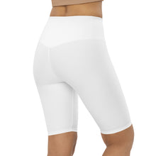 Load image into Gallery viewer, DOTG White Biker Shorts (Long Length)