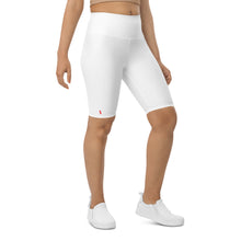Load image into Gallery viewer, DOTG White Biker Shorts (Long Length)