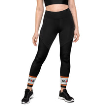 Load image into Gallery viewer, Orange Outline Sports Leggings