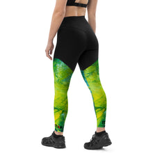 Load image into Gallery viewer, DOTG Yellow/Green Sports Leggings