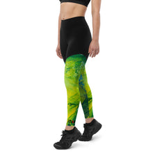 Load image into Gallery viewer, DOTG Yellow/Green Sports Leggings
