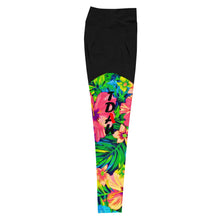 Load image into Gallery viewer, Floral Color Blast Sports Leggings