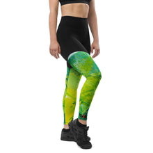 Load image into Gallery viewer, DOTG Yellow/Green Sports Leggings