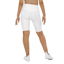 Load image into Gallery viewer, DOTG White Biker Shorts (Long Length)
