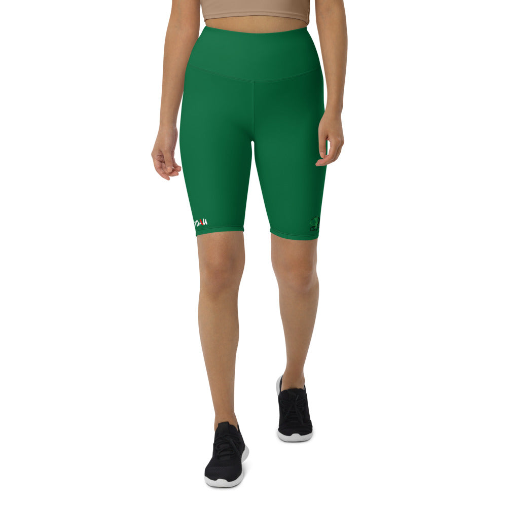 DOTG Green Long Biker Shorts