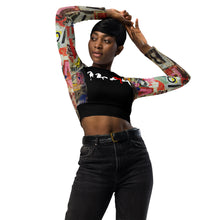 Load image into Gallery viewer, Graffiti long-sleeve crop top
