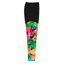 Load image into Gallery viewer, Floral Color Blast Sports Leggings
