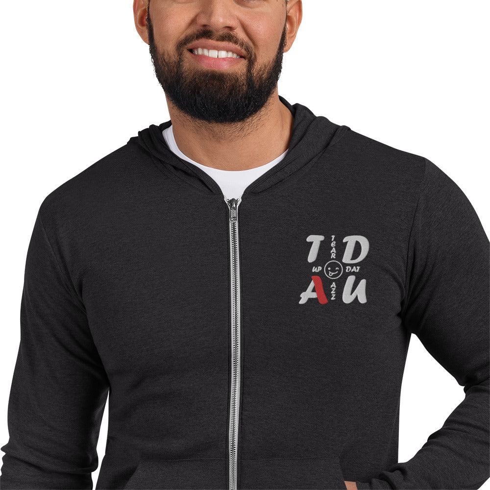 Squared Logo Unisex zip hoodie - Lightweight