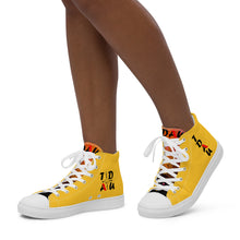 Load image into Gallery viewer, Women’s Exploding Yellow High Tops
